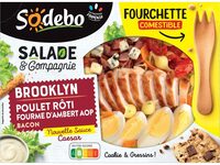 Sodebo salade&cie 320g brooklyn poulet roti fourme d'ambert