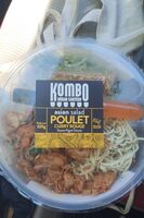Asian salad poulet curry rouge sauce aigre douce
