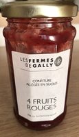 Confiture allégée en sucres 4 fruits rouges