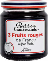 Confiture 3 Fruits Rouges et Fève de Tonka