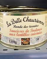 Saucisses de Toulouse aux lentilles cuisinées