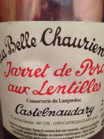 Jarret de porc aux lentilles
