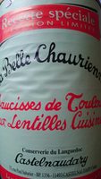 Saucisses de Toulouse aux lentilles cuisinées