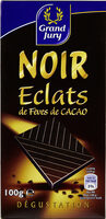 Noir éclats de fèves de cacao