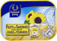 Filets de sardines sans arête à l'huile de tournesol