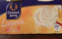 Liégeois saveur vanille sur lit de caramel