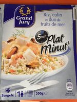 Plat Minut' Riz, colin et duo de fruits de mer
