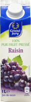 100% pur fruit pressé Raisin