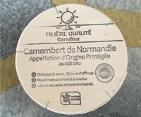 Camembert de Normandie Appellation d'Origine Protégée Au lait cru + logo AOP