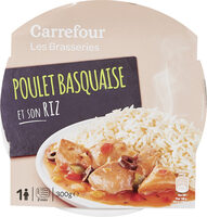Poulet basquaise et son riz