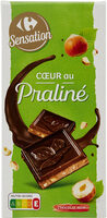 Coeur au praline chocolat noir