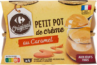 Petit pot de crème au caramel aux oeufs frais