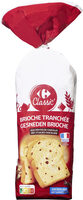 Brioche tranchée aux pépites de chocolat