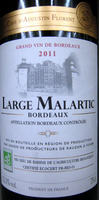 Bordeaux AOC 2011 Bio Large Malartic