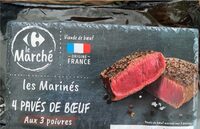 Pavés de bœuf marinés aux 3 poivres