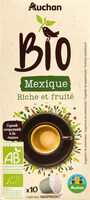 AUCHAN CAFE FILIERE BIO MEXIQUE COMPATIBLE NESPRESSO HOME COMPOST Riche et fruité