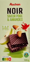 NOIR SAVEUR POIRE et AMANDES *Pur beurre de cacao