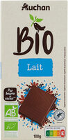 Chocolat au lait issu de l'agriculture biologique.