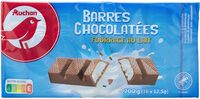 Barres chocolatées fourrage au lait