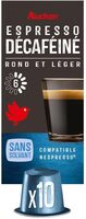 Espresso décaféiné
