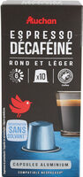 AUCHAN EXPRESSO DECAFFEINATORond et léger