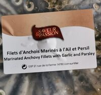 Filet d'anchois mariné à l'ail et persil
