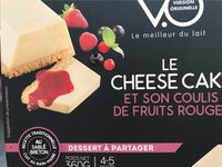 Le cheese cake et son coulis de fruits rouges