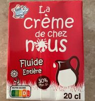 Crème entière liquide
