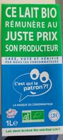 Lait demi-écrémé bio uht