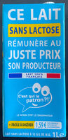 Lait sans lactose