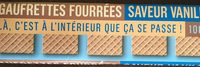 Gaufrettes fourrées saveur vanille