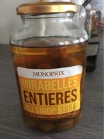 Mirabelles avec noyaux au sirop