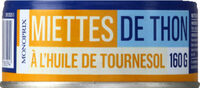 Miettes de thon à l'huile de tournesol