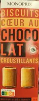 Biscuits cœur au chocolat croustillants