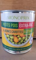 Petits pois extra-fins & jeunes carottes à l'étuvée