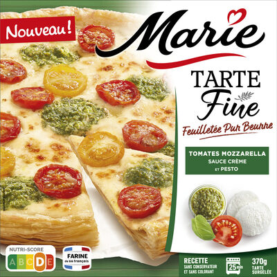 Tarte Fine - Tomates, mozzarella, sauce crème et pesto