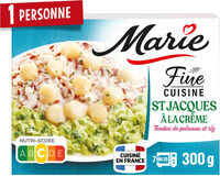Papillote de st Jacques à la crème
