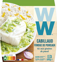 Cabillaud fondue de poireaux, et riz aux graines de pavot