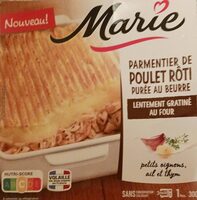 Parmentier de poulet rôti purée au beurre