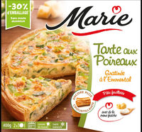 Tarte aux Poireaux, gratinée à l'emmental