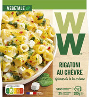 Rigatoni au chèvre et épinards à la crème