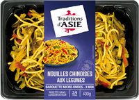Pâtes cuisinées à la chinoise et aux légumes