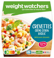 Crevettes, Crème Citron Basilic