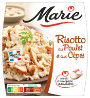 Risotto au poulet et aux cèpes