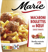 Macaroni sauce tomate et boulettes au bœuf