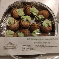 12 escargots en coquilles à la boirguignonne