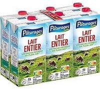 Lait uht entier bq pack 6x1l