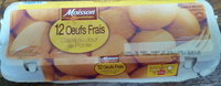 Oeufs frais Datés du Jour de Ponte (x 12) calibre Moyen