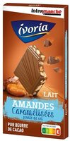 Tablette bloc chocolat au lait aux amandes caramélisées pointe de sel - 200g