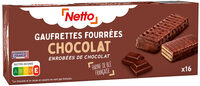 Gaufrettes Fourrées Enrobées de Chocolat 150G